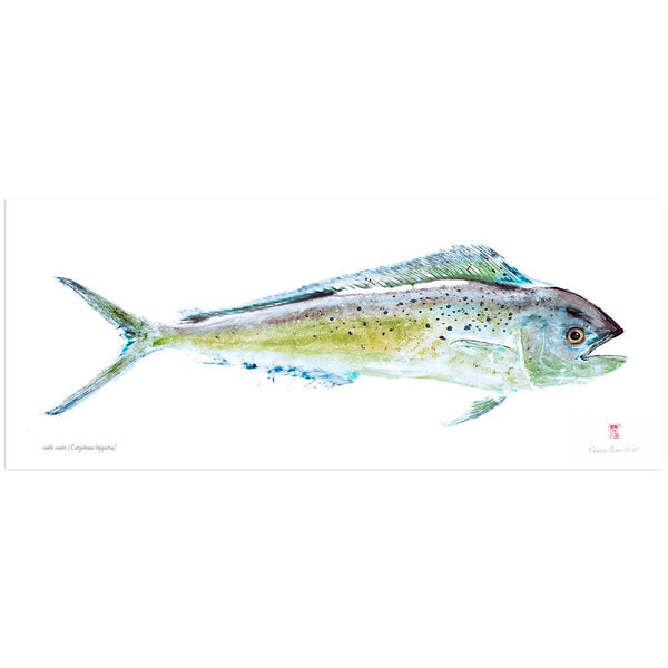 Large Mahimahi Gyutaku Fish Print, by Maui artist Debra Lumpkins