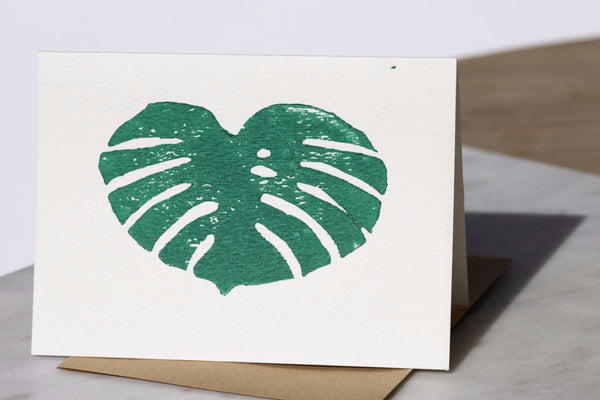 Hawaii Made - Made on Maui Greeting Cards, Monstera Heart #alohaaina