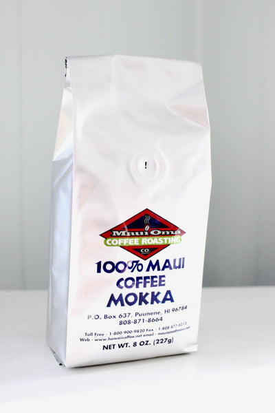 Maui Grown and Roasted. 100% Pure Maui Mokka, One of Hawaii's most most unique and highly rated coffee